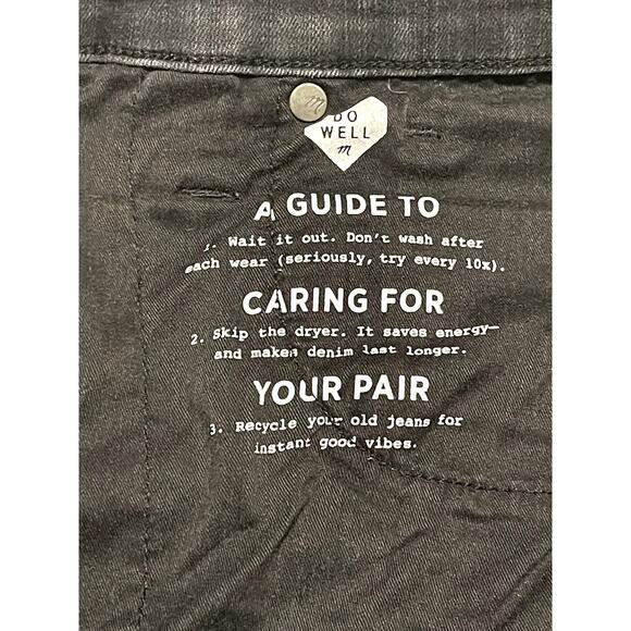 Madewell Women's Jeans 32 9" High-Rise Skinny Black Button Fly Raw‎ Hem EUC - Picture 5 of 10